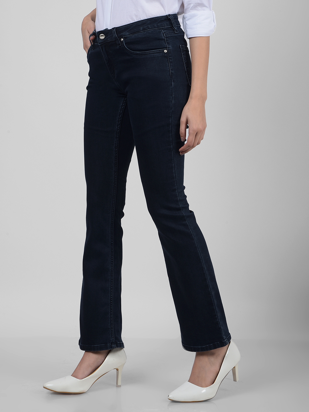 Numero Uno Women Solid Dark Blue Jeans